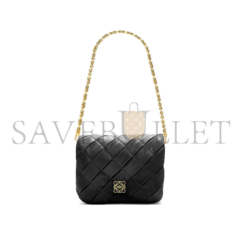 LOEWE PUFFER GOYA PLEATED LEATHER SHOULDER BAG A896P41X14 (23*17*9cm)